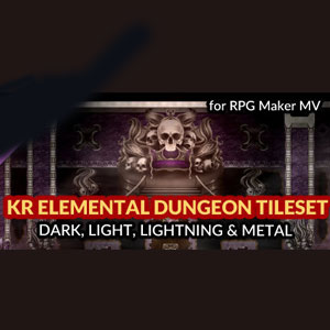 RPG Maker MV KR Elemental Dungeon Tileset Dark Light Lightning Metal