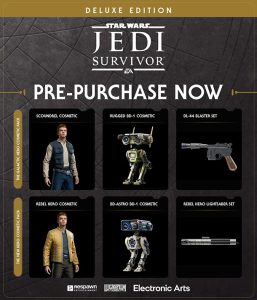 Star Wars Jedi Survivor deluxe edition bonus