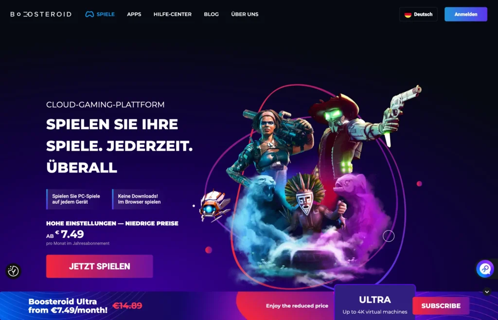 Cloud Gaming die 9 besten Dienste 3 boosteroid cloud gaming anbieter