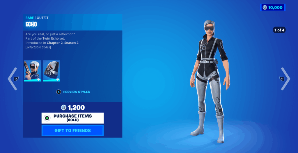 Fortnite – offizielle Hold-to-Purchase-Oberfläche