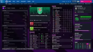 Football Manager 27 – offizielle Benutzeroberfläche im Entwicklungsstand