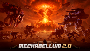 Mechabellum 2.0 – offizielles Update-Artwork mit Mech-Schlacht