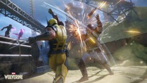 Marvel's Wolverine – Wolverine zerschlägt im Kampf die Waffe eines Trask-Söldners