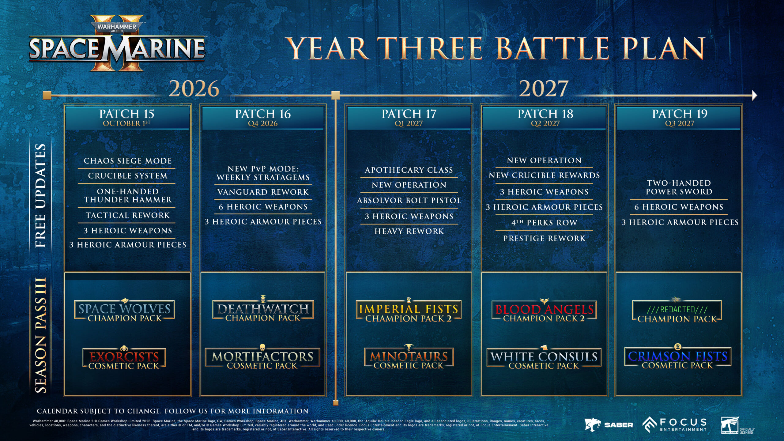 Space Marine 2: Year-3-Roadmap bestätigt Apothecary, Chaos Siege und neue Operations 1 Space Marine 2 Year 3 Roadmap