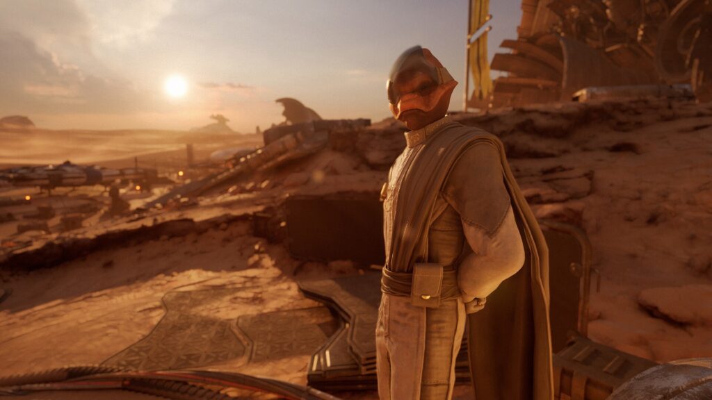 Shade im Paddock von STAR WARS: Galactic Racer