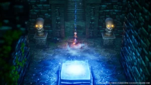 DRAGON QUEST III HD-2D Remake Screenshot in einem Dungeon