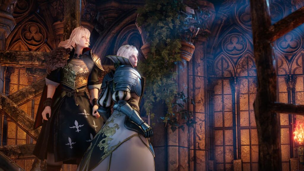 Leo und Alex in Bloodstained: The Scarlet Engagement im Ethereal Castle