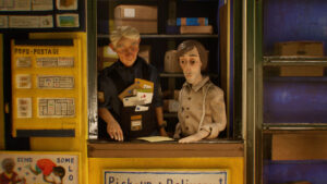 Harold Halibut und ein Bewohner des Raumschiffs FEDORA I im handgefertigten Stop-Motion-Stil