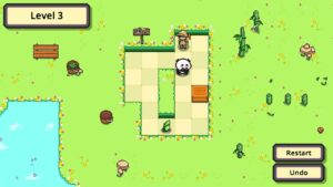 Panda Keeper – offizieller Nintendo-Gameplay-Screenshot der Pandaschieberätsel