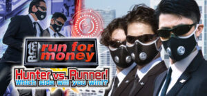 Steam-Produktbild Run for Money Hunter vs Runner mit maskierten Huntern und Spiel-Logo