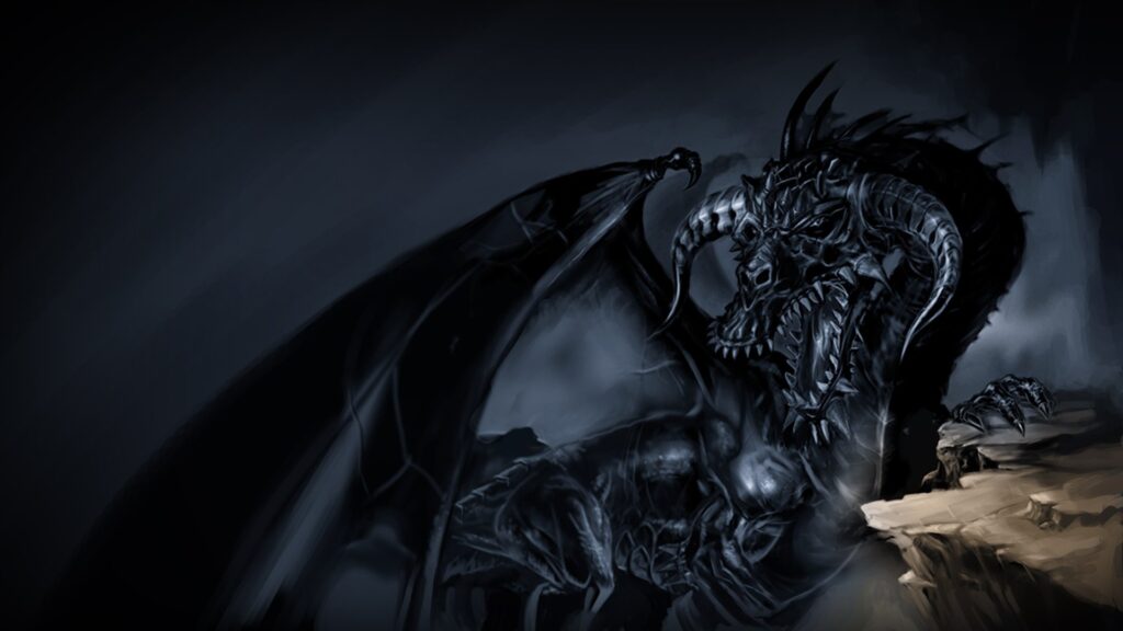 Neverwinter Nights – offizielles Artwork mit Fantasy-Drachen