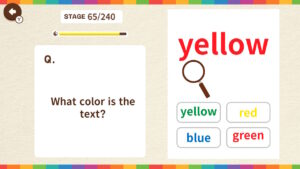 Color Mismatch Brain Quiz – offizieller Nintendo-Stroop-Rätsel-Screenshot