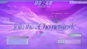 ANGEL – Gameplay-Still des offiziellen Steam-Demotrailers in der violetten eCho-Netzwerk-Welt
