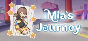 Mia's Journey – offizielles Steam-Titelbild mit Mia und schwarzer Katze