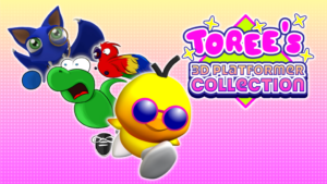 Offizielles Titelmotiv von Toree's 3D Platformer Collection mit Toree und Spielfiguren
