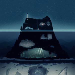 BELOW – stilisierter Querschnitt der geheimnisvollen Insel und ihrer unterirdischen Ebenen