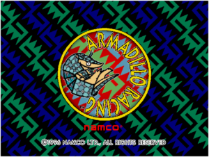 ARMADILLO RACING – offizieller NAMCO-Titelbildschirm zur Arcade-Archives-Neuauflage