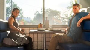 GTA 6 – Lucia Caminos und Jason Duval sitzen sich in einem Diner gegenüber