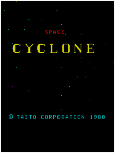 SPACE CYCLONE – originales Arcade-Titelbild des TAITO-Shooters von 1980