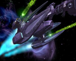 X²: The Threat – offizieller Gameplay-Screenshot mit Raumschiff und Energiefeuer
