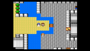 Console Archives Hercules no eikou II – offizieller Gameplay-Screenshot mit einer Stadt und Gewässern