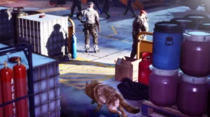 Offizieller Screenshot aus Werewolf: The Apocalypse – Earthblood, Cahal schleicht in Wolfsform