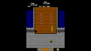 LABYRINTH RUNNER offizieller Gameplay-Screenshot: Brücke und Gegner vor den Burgmauern