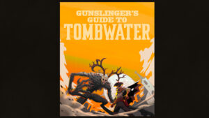 Gunslinger's Guide to Tombwater – offizielle Kunstbuch-Innenseite mit Konzeptgrafiken