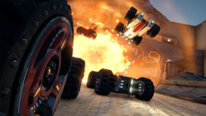 GRIP: Combat Racing – Fahrzeuge rasen durch eine Explosion