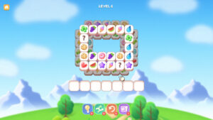 Tile Jong – offizieller Level-6-Spielbildschirm mit Kacheln und Power-ups