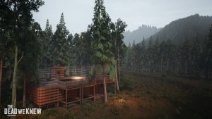 THE DEAD WE KNEW: Open World Survival – Waldunterkunft und Basisbau aus offiziellem Steam-Screenshot