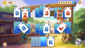 Solitaire Crime Stories Chapter 5 – Nintendo-eShop-Screenshot mit Kartenspielmotiven