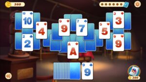 Solitaire Crime Stories Chapter 4 – offizieller Nintendo-Switch-Spielbildschirm mit Solitaire-Karten