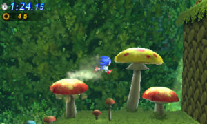 Sonic Generations Nintendo 3DS – offizieller Nintendo-Screenshot mit Sonic im Wald