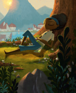 Broken Age – offizielles Vella-und-Shay-Illustrationsmotiv von Double Fine