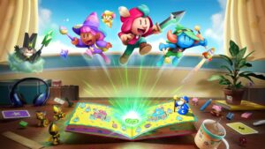 The Plucky Squire – offizielles PlayStation-Promobild mit Figuren, die aus einem Bilderbuch springen