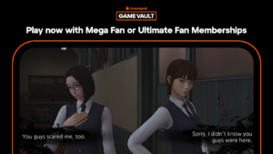 White Day: zwei Schülerinnen sprechen in der heimgesuchten Schule; offizieller Android-Screenshot