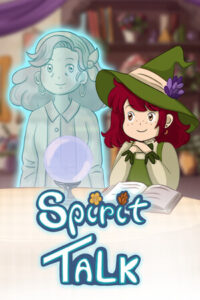Spirit Talk – offizielles Hochformat-Keyart mit Hexe Julia und magischer Atmosphäre