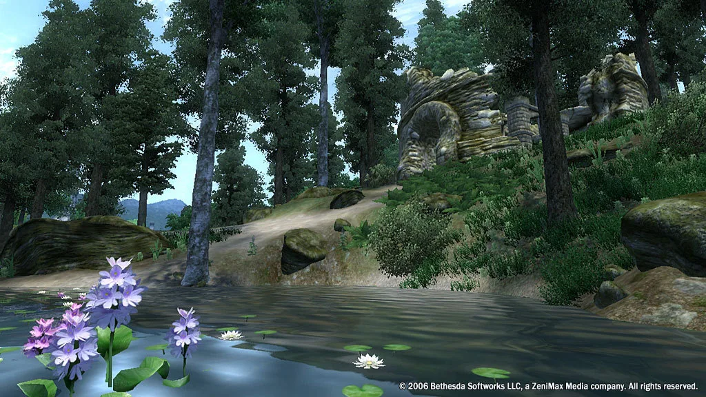 Eine Fantasylandschaft in The Elder Scrolls IV: Oblivion.