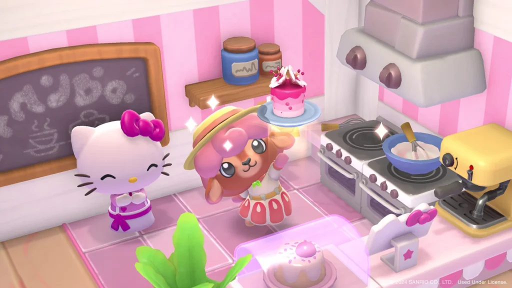 Spielszene aus Hello Kitty Island Adventure in der offiziellen Steam-Galerie.