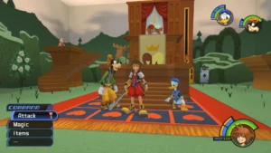 Offizielle Spielsituation aus Kingdom Hearts HD 1.5+2.5 ReMIX zum Start der neuen nativen Konsolenversionen.