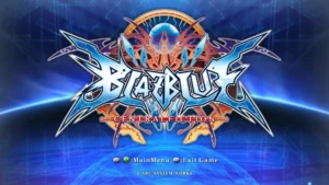 Kampfszene aus dem offiziellen Bildmaterial zu BlazBlue Centralfiction mit Kämpfern in einer 2D-Arena.