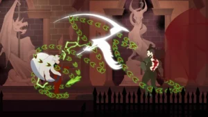 Handgezeichnete Fantasy-Szene aus At Fate’s End, offizieller Screenshot von Thunder Lotus.