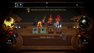 Offizieller Spielscreenshot aus dem okkulten Kartenspiel The Killing Stone.