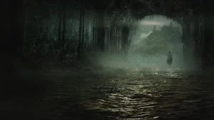 Offizielles atmosphärisches Hintergrundmotiv zu Sker: The Bleeding Veil, einem Horrorspiel in einem Waisenhaus.
