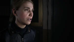 Nahaufnahme der Polizistin Mila aus dem offiziellen Act-III-Trailer von When Sirens Fall Silent.