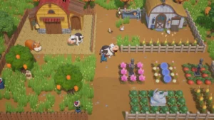 Offizieller Spielausschnitt aus Coral Island mit der tropischen Spielwelt der Farm- und Lebenssimulation.