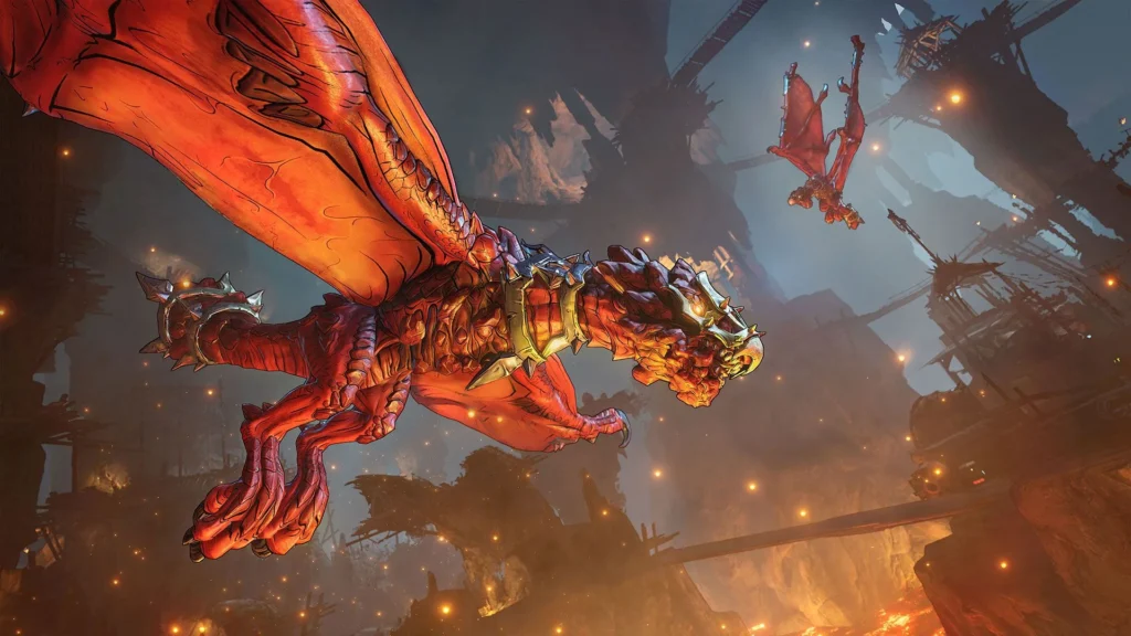 Fantasy-Drache im offiziellen 2K-Spielmaterial