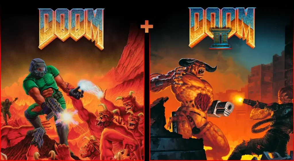 Offizielles Kombinations-Artwork von DOOM + DOOM II.